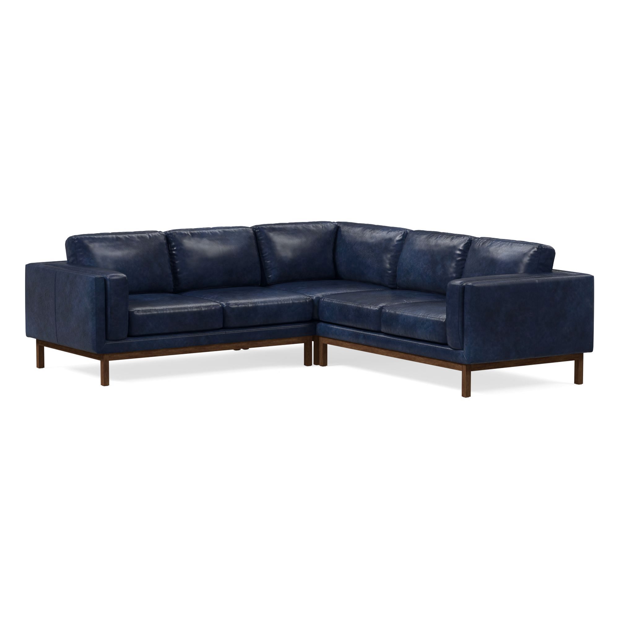 Dekalb Leather L-Shaped Sectional | Sofa With Chaise West Elm