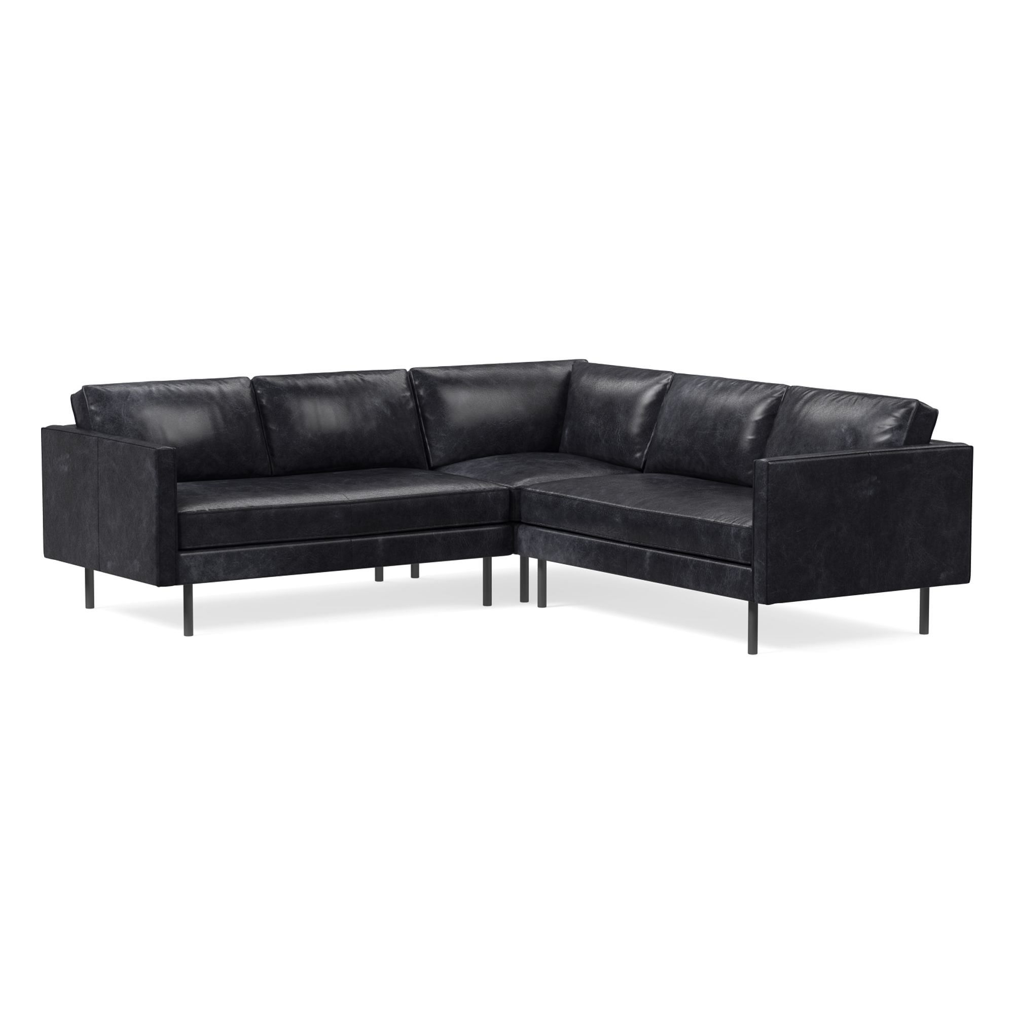 Axel Leather L-Shaped Sectional | Sofa With Chaise West Elm