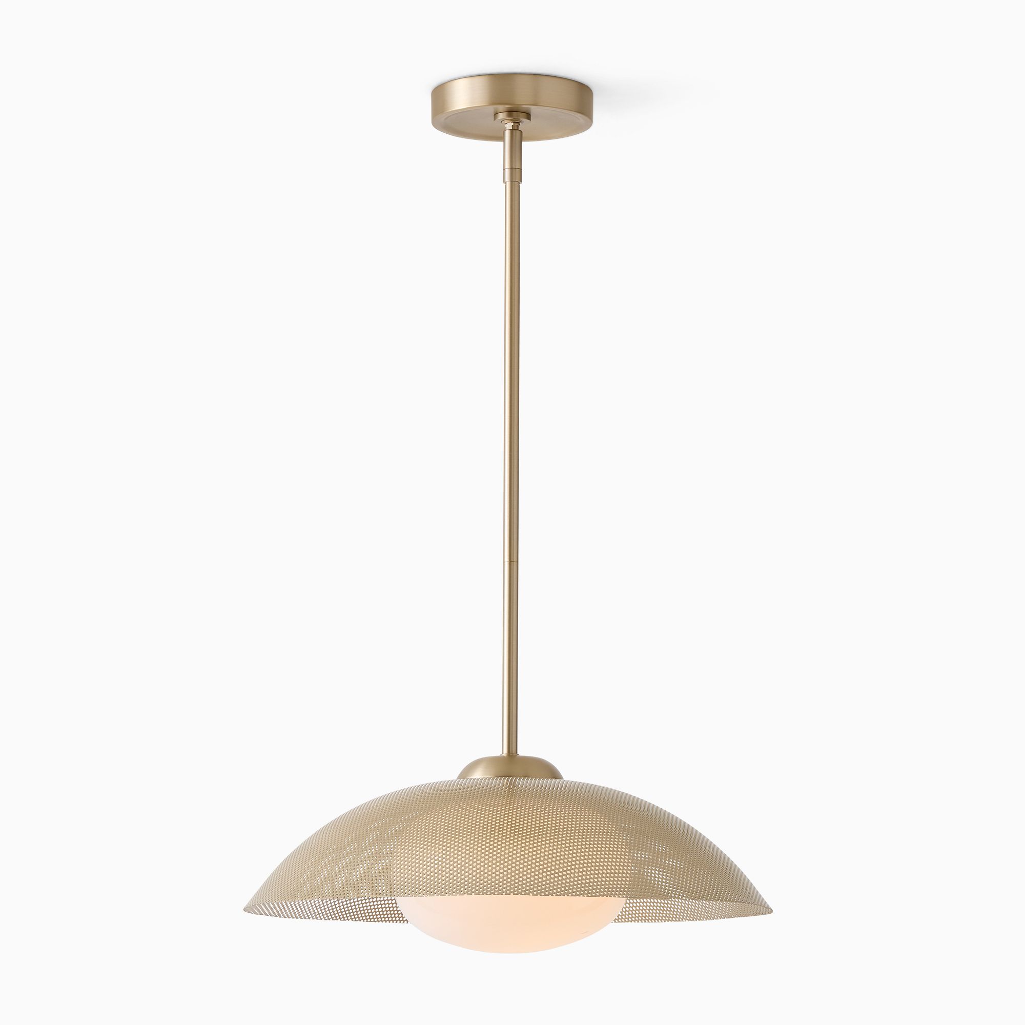 Bezel Perforated Metal Pendant (16") | West Elm