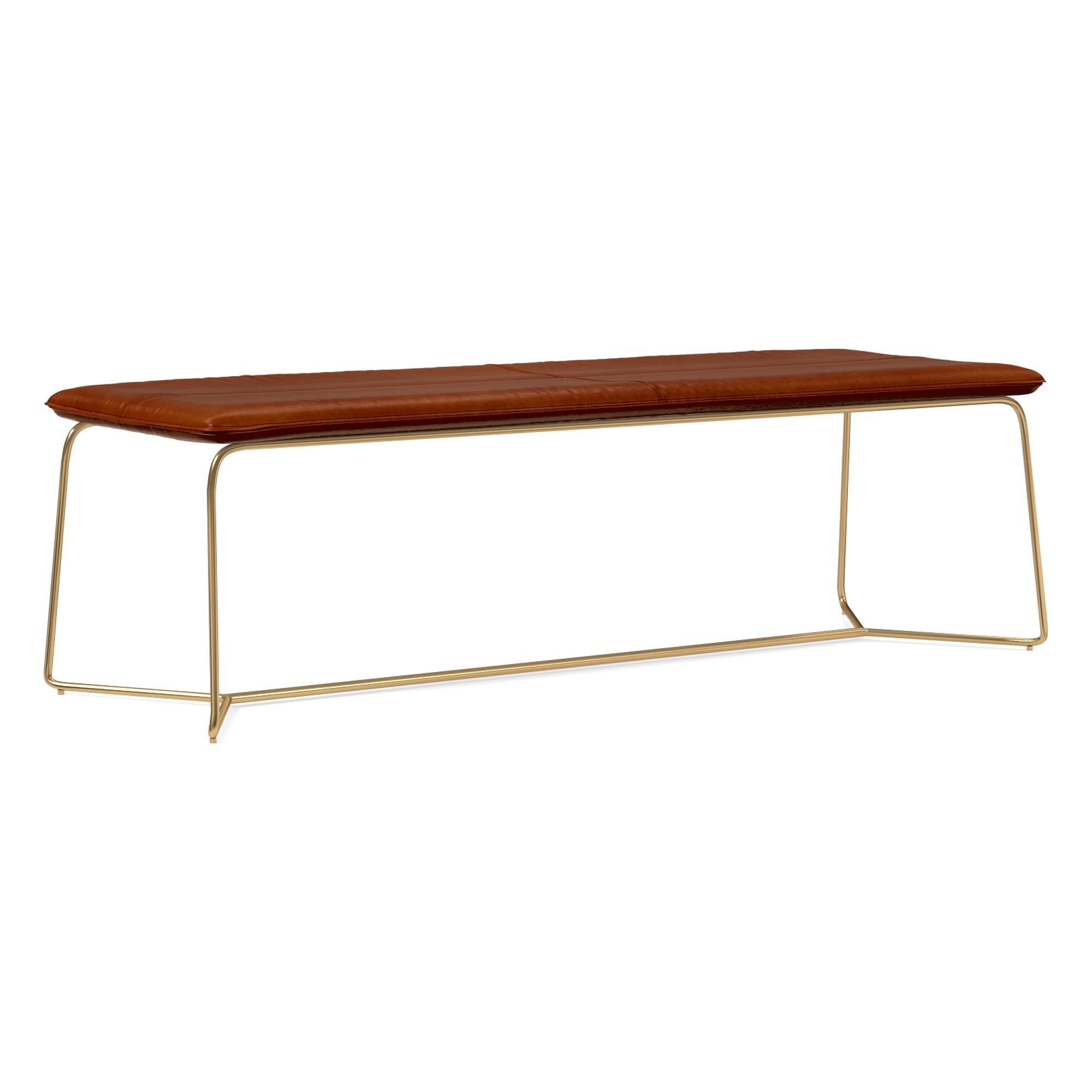 Slope Leather Dining Bench (52") | West Elm