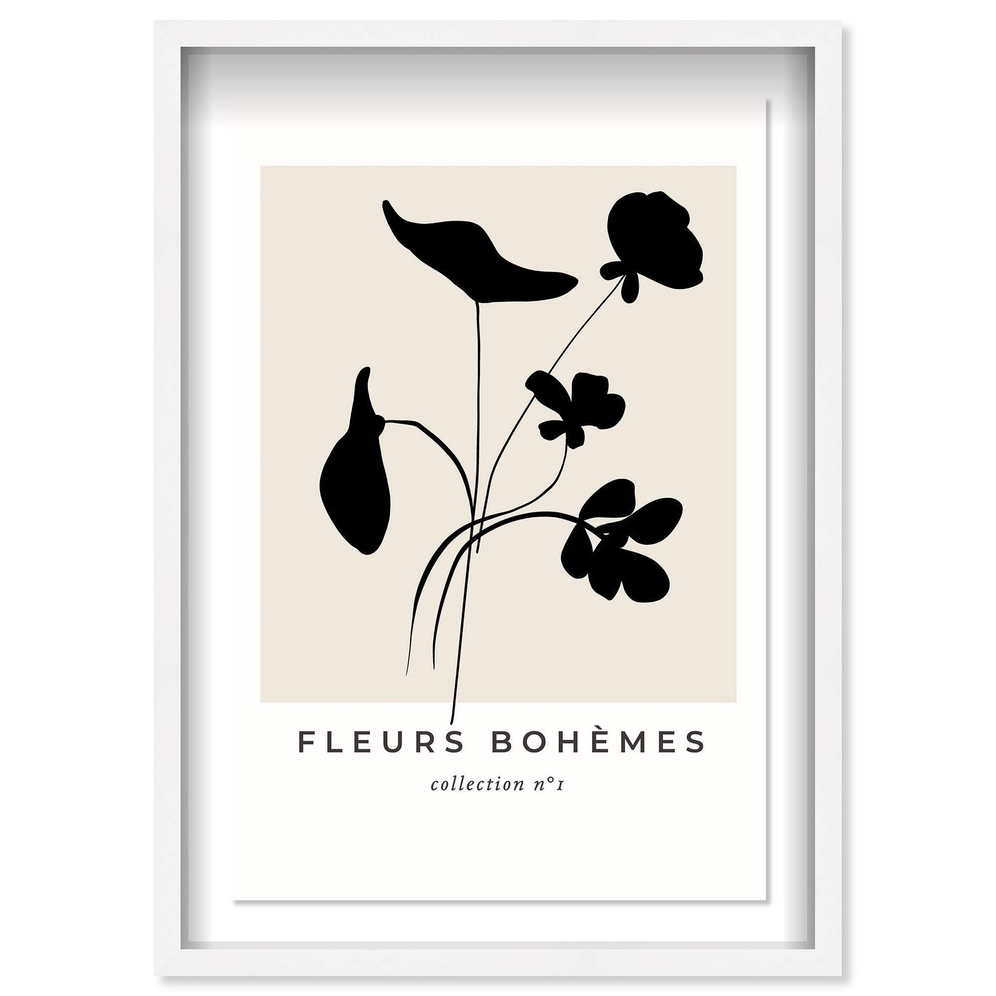 Fleurs Bohemes Silhouette Framed Shadowbox Wall Art | West Elm