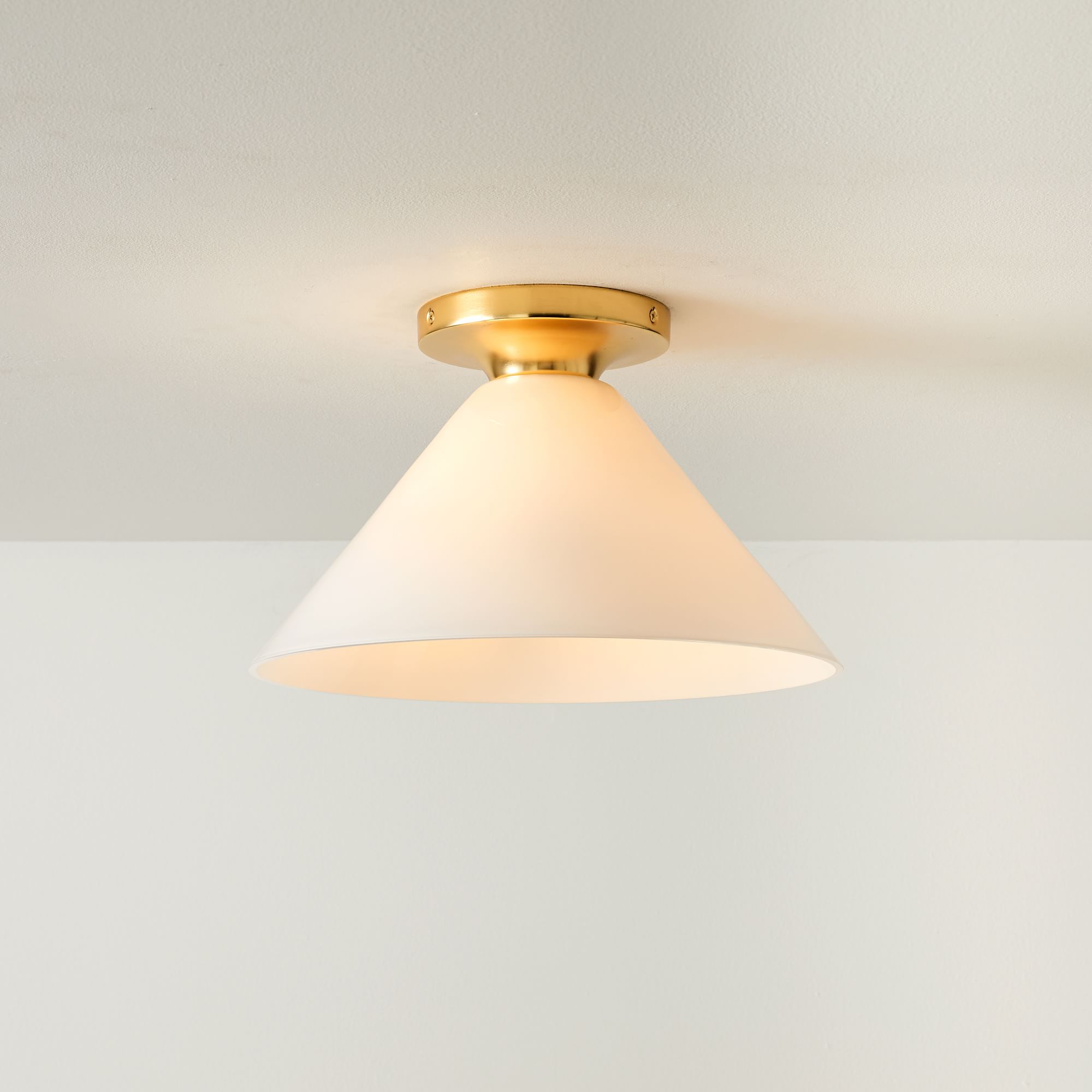 Sculptural Cone Flush Mount | West Elm