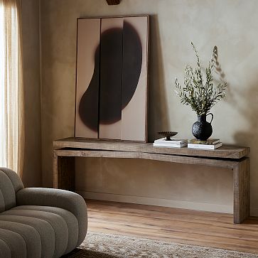 Emmerson Console Table Aged Black Pine West Elm