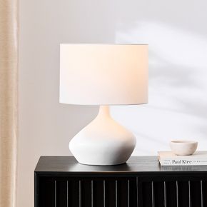 Asymmetry Ceramic Table Lamp | Modern Light Fixtures | West Elm