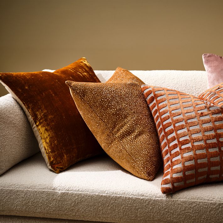 Copper velvet cushion hotsell