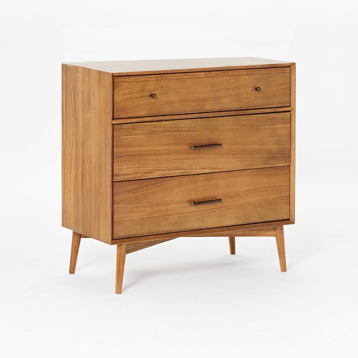West elm mid century 3 drawer dresser discount