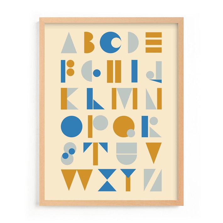 Mod Alphabet Framed Wall Art by Minted for West Elm Kids