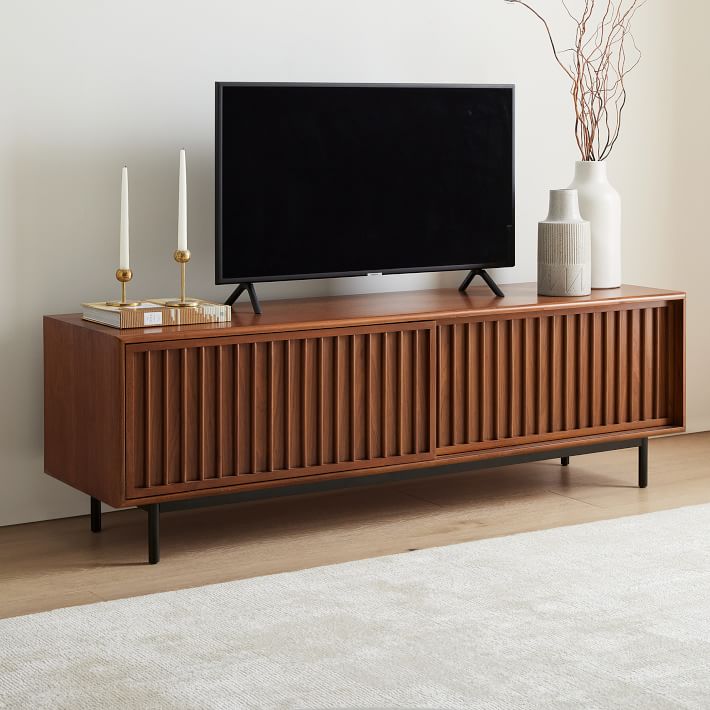 Slatted Media Console 67 West Elm