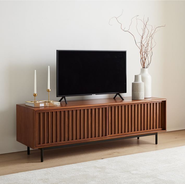 Slatted Media Console 67
