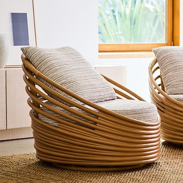 Swivel basket chair discount