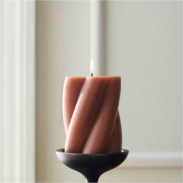 Chunky Twist Pillar Candles