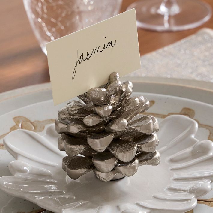 Pine orders cone on base - rustic wedding decor - forest card holder - pine cone card holder - place card holder - eco friendly - 60 PIECES