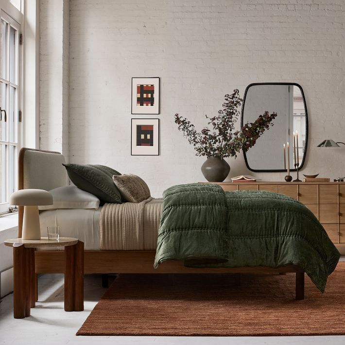 Striated Chenille Linear Comforter & Shams
