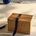 Burled Wood Square Jewelry Box