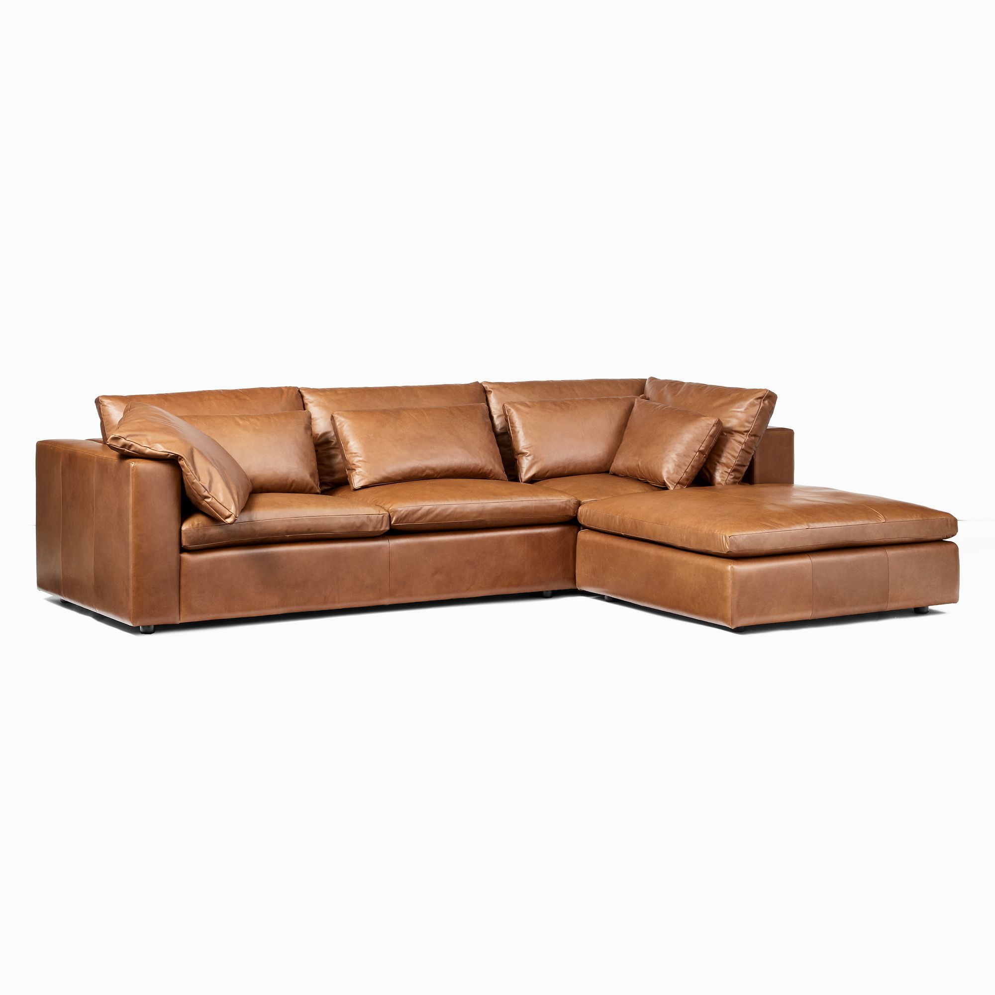 Harmony Modular Leather Piece Chaise Sectional | Sofa With West Elm