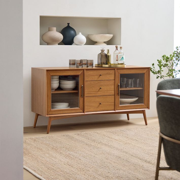 West elm slatted sideboard sales
