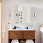 Arch Double Wide Metal Framed Medicine Cabinet