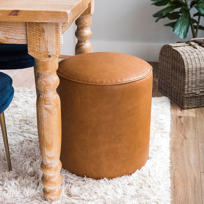 Isla Leather Ottoman