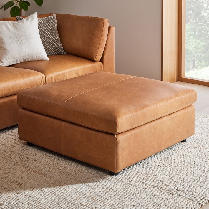 Marin Leather Ottoman