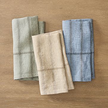 Hutton Linen Napkin Sets | West Elm