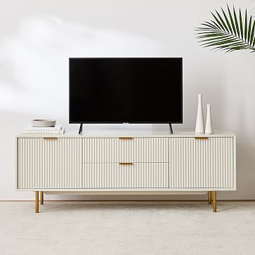 Brass media console discount