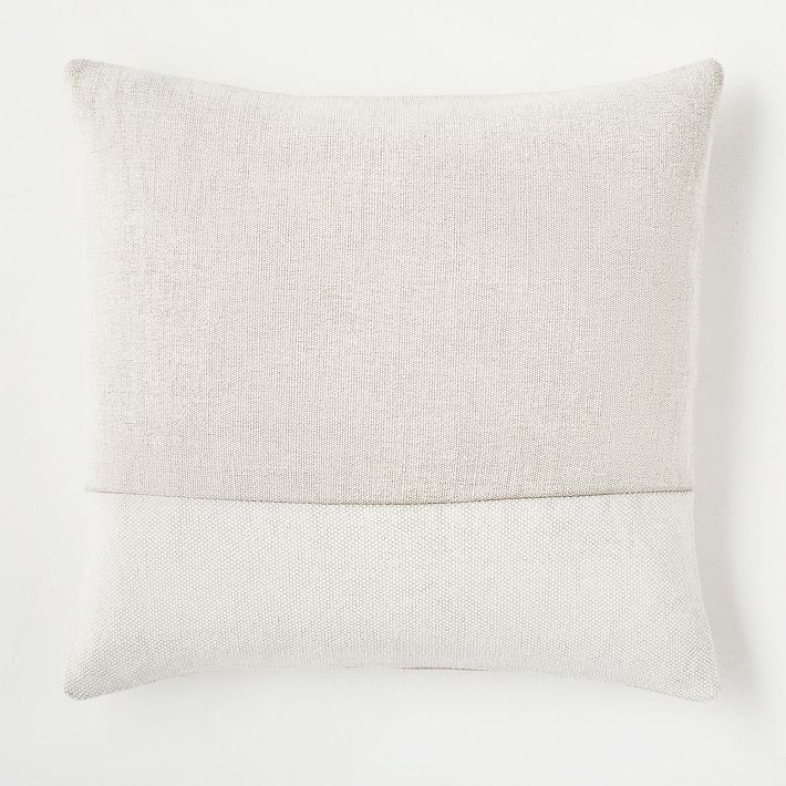 Cotton Canvas Pillow Cover and Down Alternative Insert, White, 24"x24"