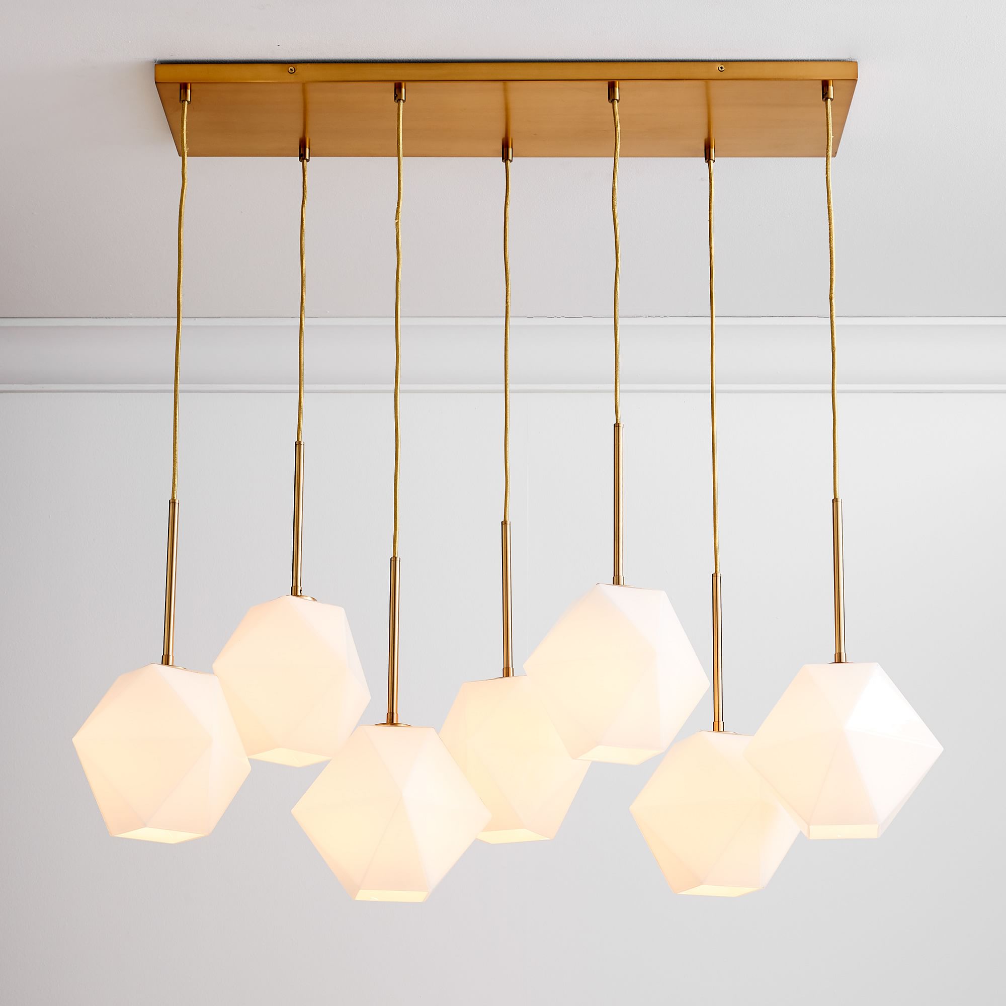 Sculptural -Light Faceted Chandelier | West Elm