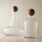 Glass Decanter with Wood Stopper