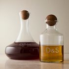 Glass Decanter with Wood Stopper