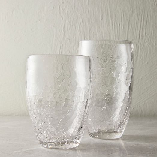 Crackled Drinking Glass Sets West Elm