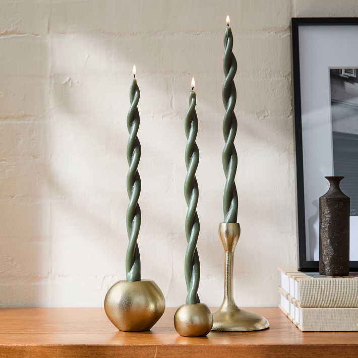 Double Twist Taper Candles (Set of 6)
