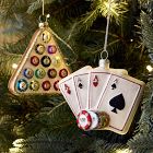 Game Night Glass Ornaments