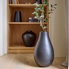 Pure Black Matte Ceramic Vases