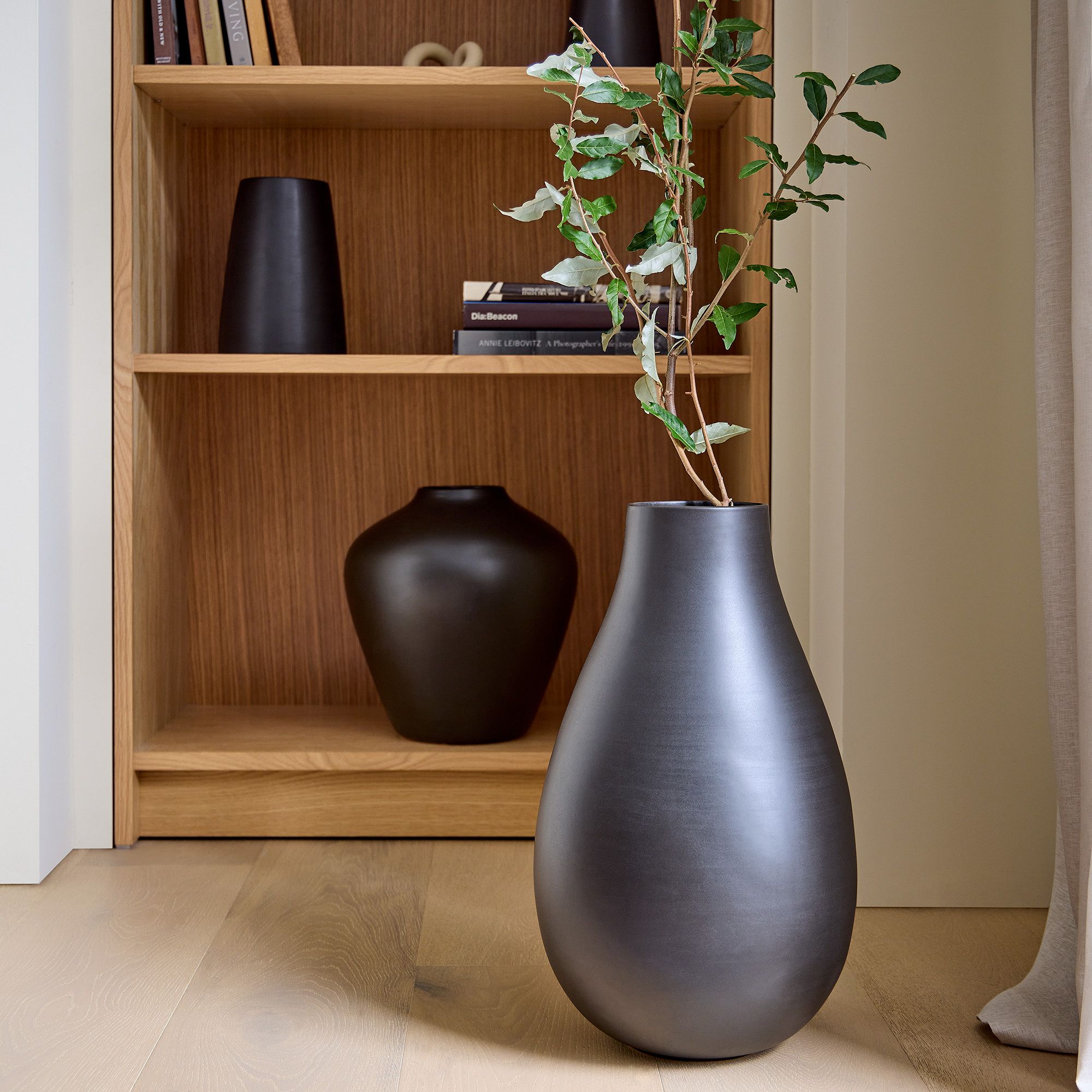 Alt image 3 for Pure Black Matte Ceramic Vases