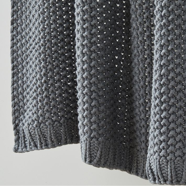 Chunky Cotton Knit Throw West Elm