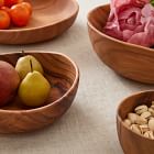 Organic Shaped Wood Serving Bowls