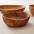 Organic Shaped Wood Serving Bowls