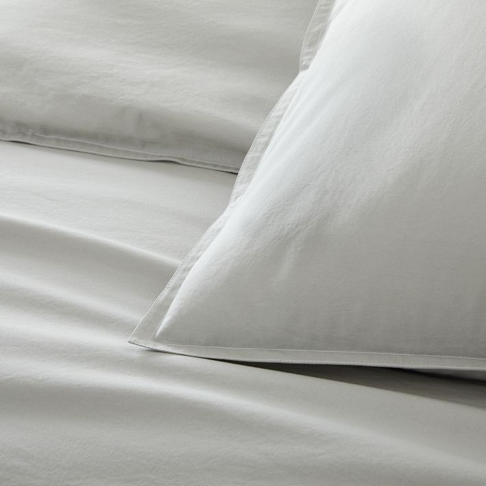 Westelm outlet Oragnic Washed Cotton Percale Duvet Cover&Shams