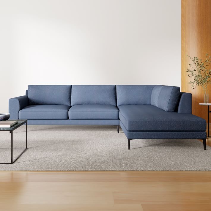 Harper 2 Piece Bumper Chaise Sectional 106 116 West Elm