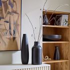 Pure Black Matte Ceramic Vases