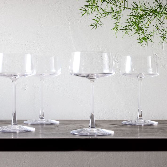 Horizon Lead-Free Crystal Champagne Coupe Set of 4