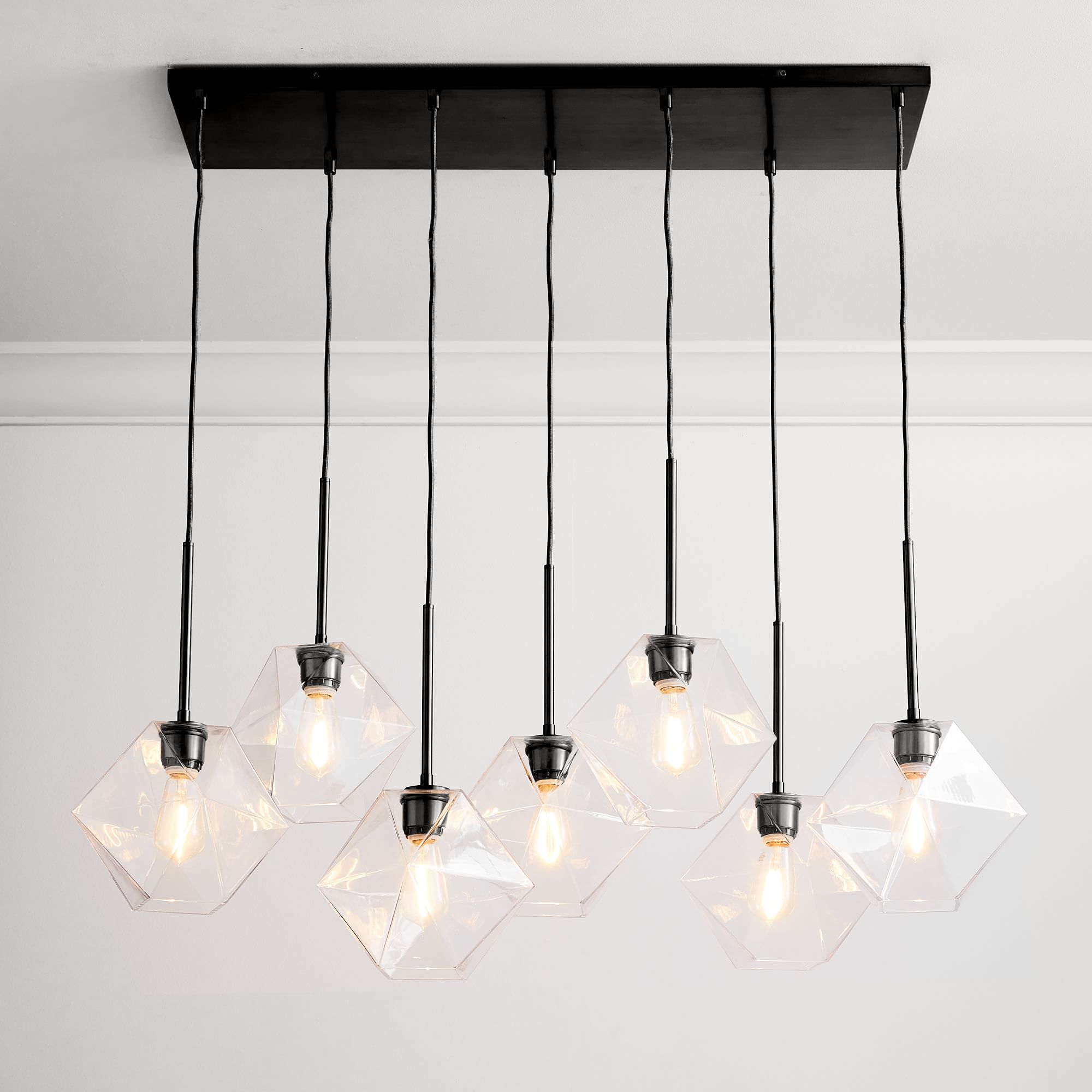 Sculptural -Light Faceted Chandelier | West Elm