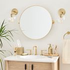 Metal Frame Pivot Round Wall Mirror - 24&quot;