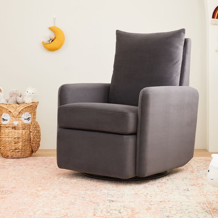 Beckett leather pushback recliner gray sale