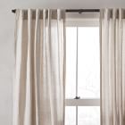 European Flax Linen &amp; Luster Velvet Curtain