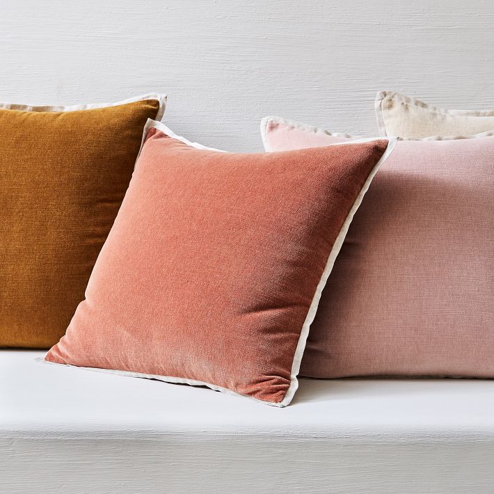 Classic Cotton Velvet Pillow Cover West Elm