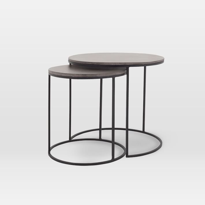 Lavastone Round Nesting Side Tables (19.75&quot;)