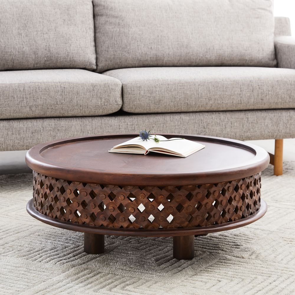 Wood coffee table west elm discount