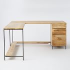 Industrial Modular L-Shaped Desk &amp; File Cabinet