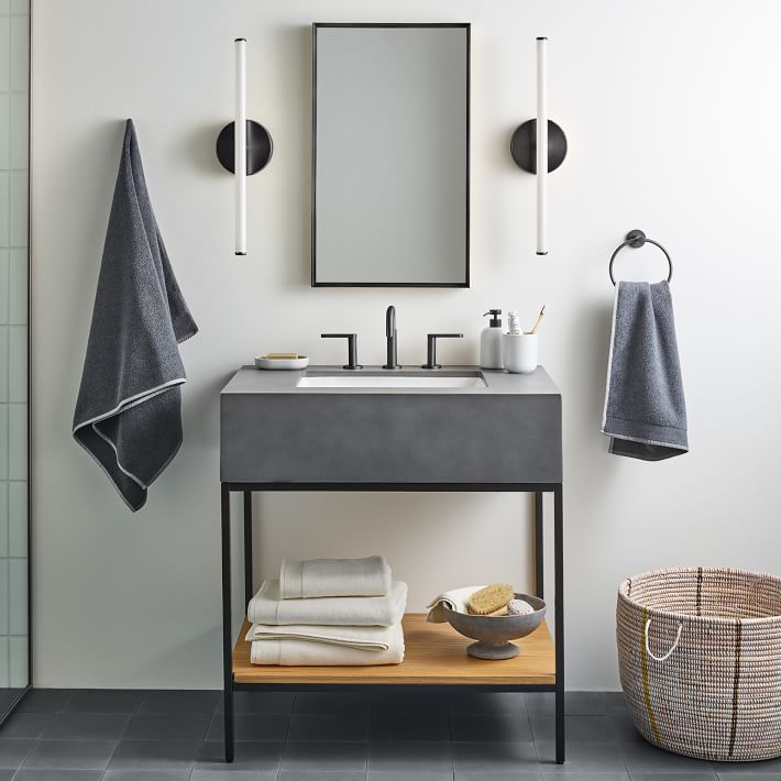 Streamline Concrete Single Bathroom Vanity 31.5 West Elm